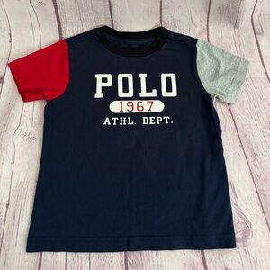 Polo by Ralph Lauren1967 Athl. Dept. Colorblock T-Shirt 2T - Red, Gray, and Navy